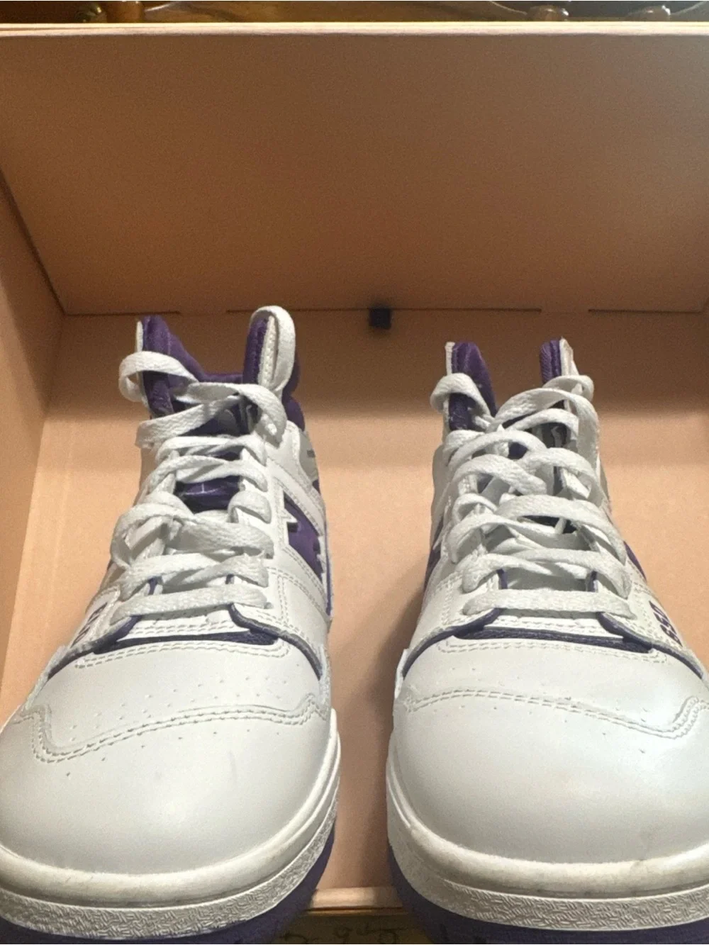 New Balance White & Purple 650 Men’s Sneakers